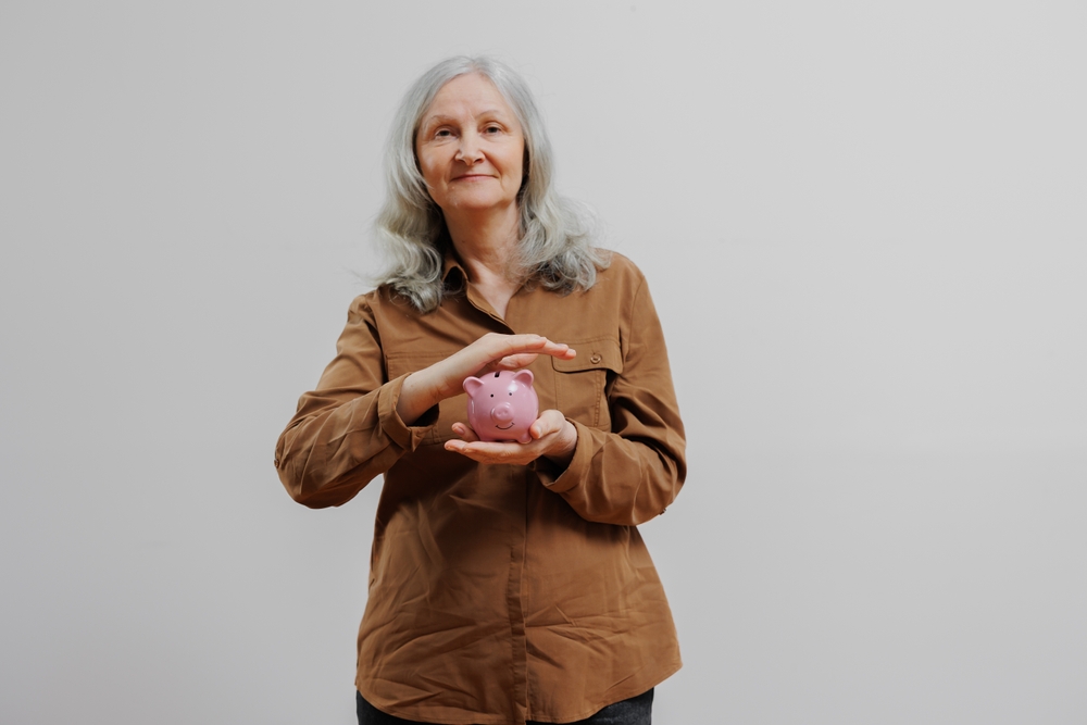older lady with savings