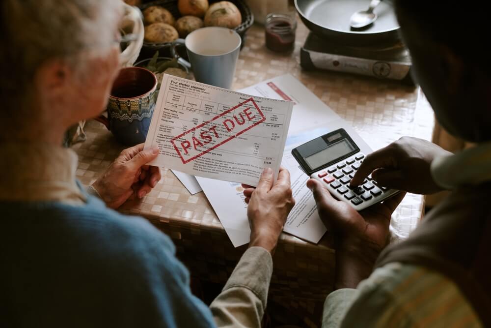 budgeting at kitchen table