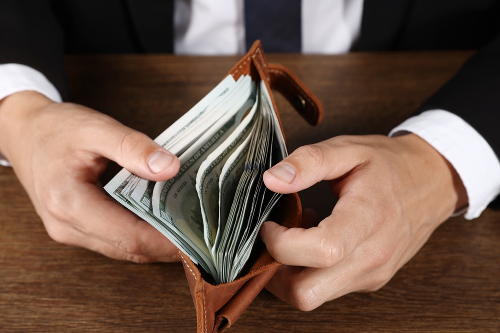 wallet full of cash