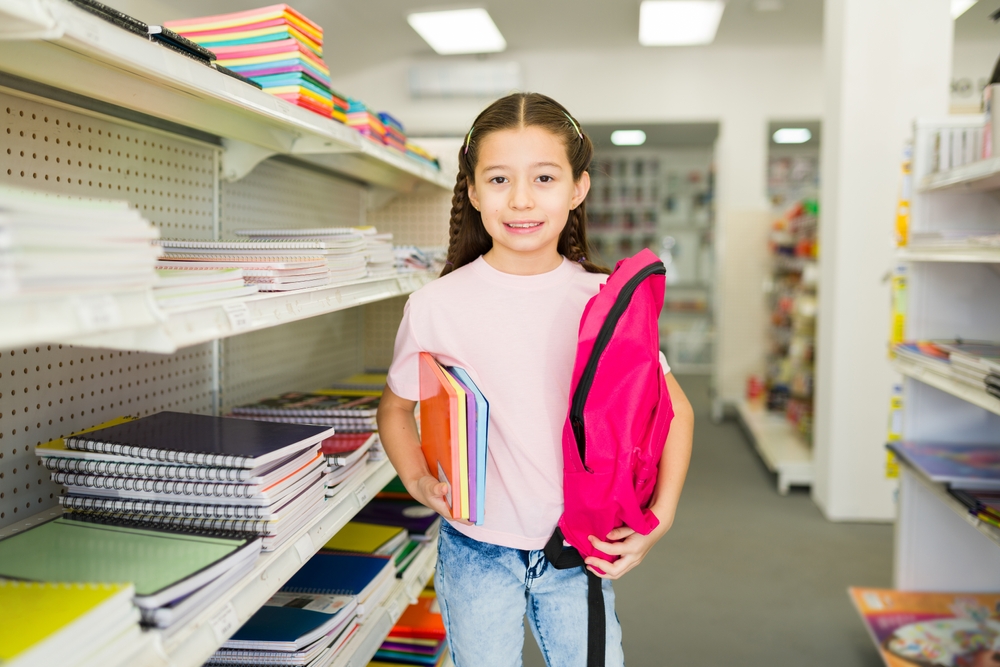 buying school supplies