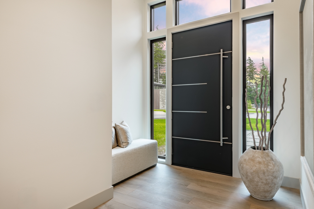 black steel front door