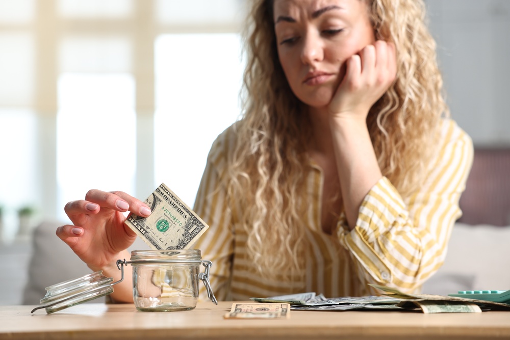 woman with savings