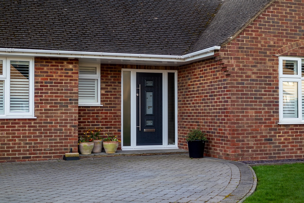 black front door