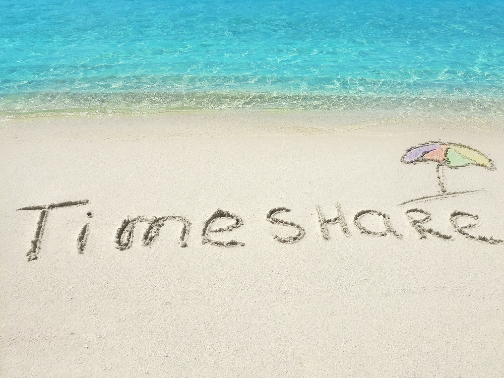 timeshare written on beach