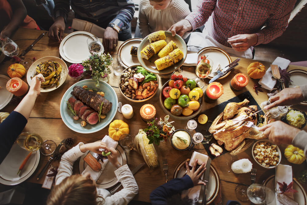 Having a Thanksgiving Meal