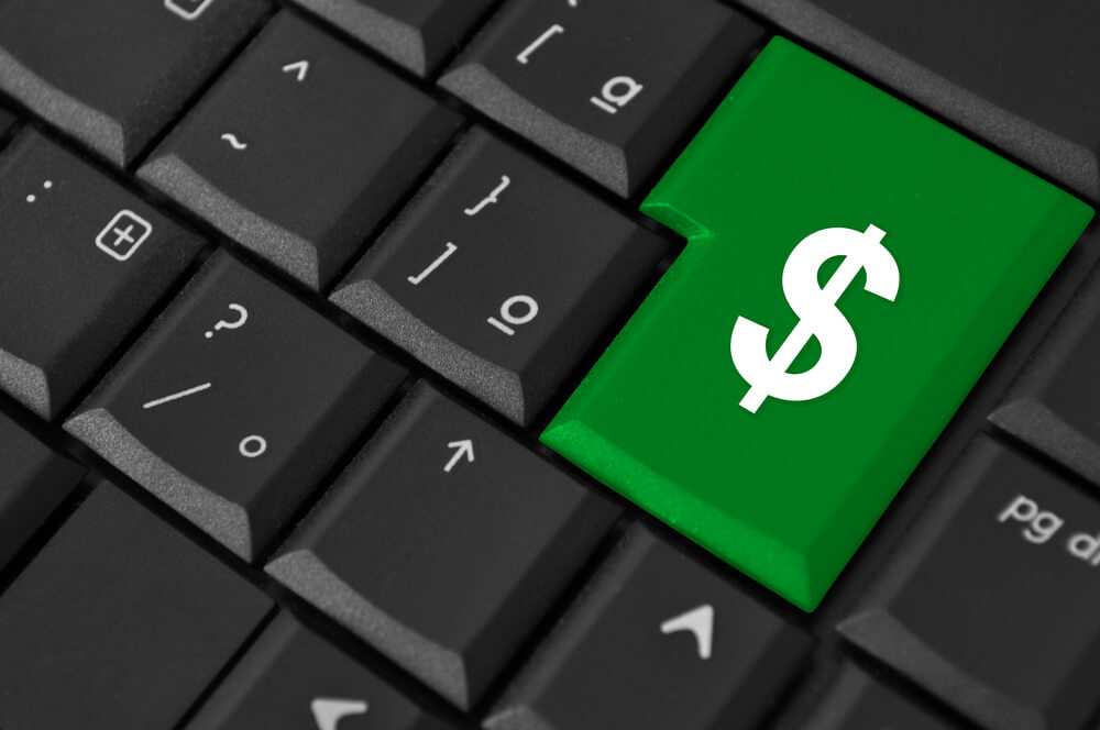 dollar sign close up on keyboard