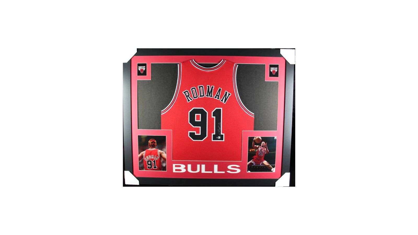 signed NBA Jersy in frame