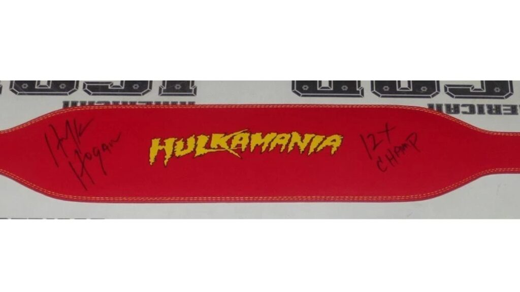 signed weight belt