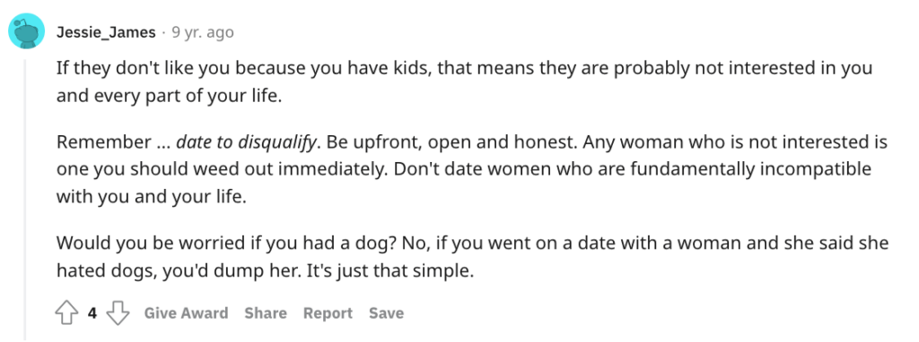 Advice for dating as a single dad on Reddit.