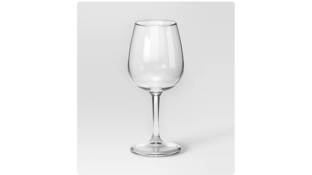 stemmed wine glass