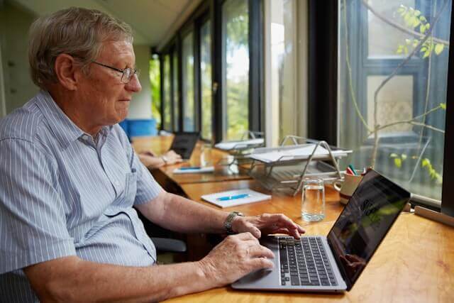 older person at work