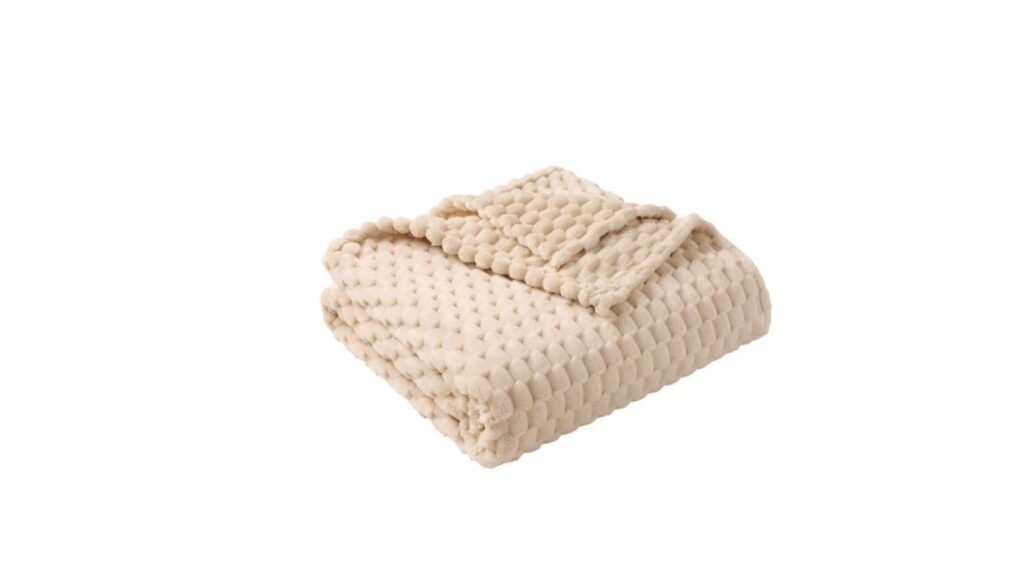 textured velvet plush throw