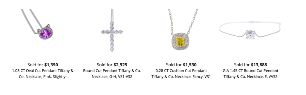 value of tiffany jewelry