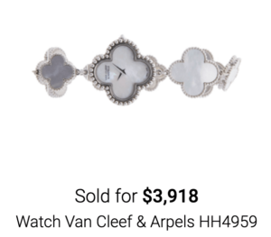 Van Cleef & Arpels white gold watch.