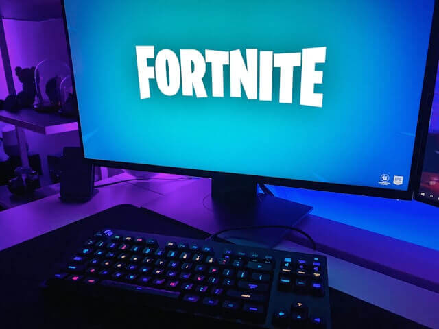fortnite logo on screen