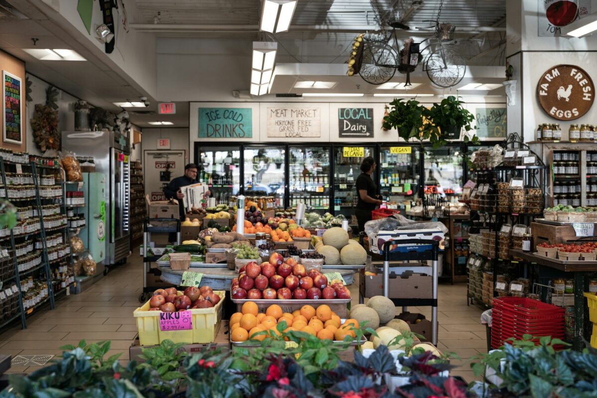 groceries in store